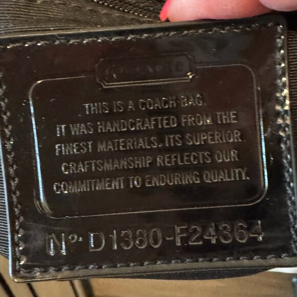 Coach Signature Stripe Canvas & Leather Satchel — New Without Tags - Picture 8 of 8